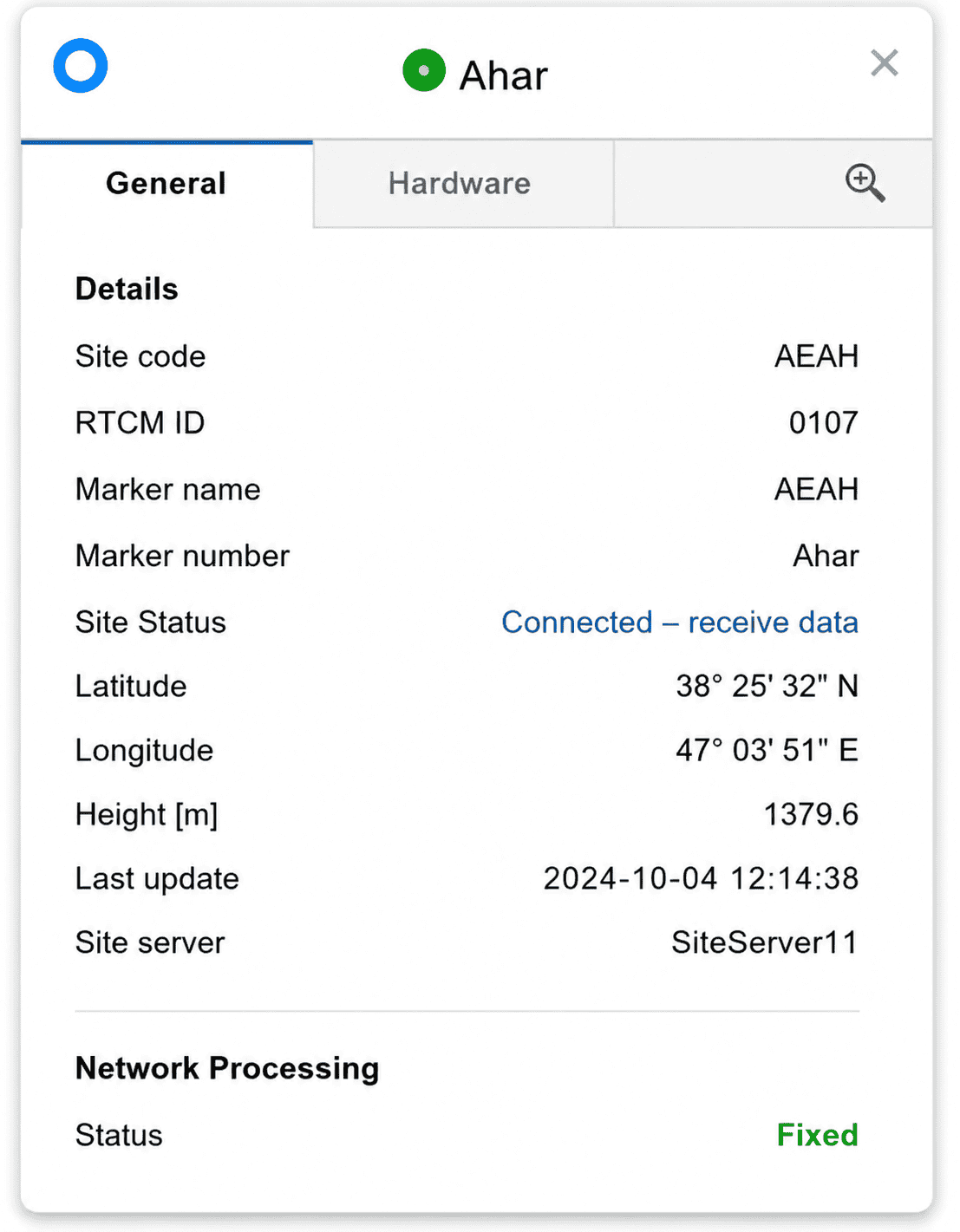 رنگ سبز در سامانه شمیم