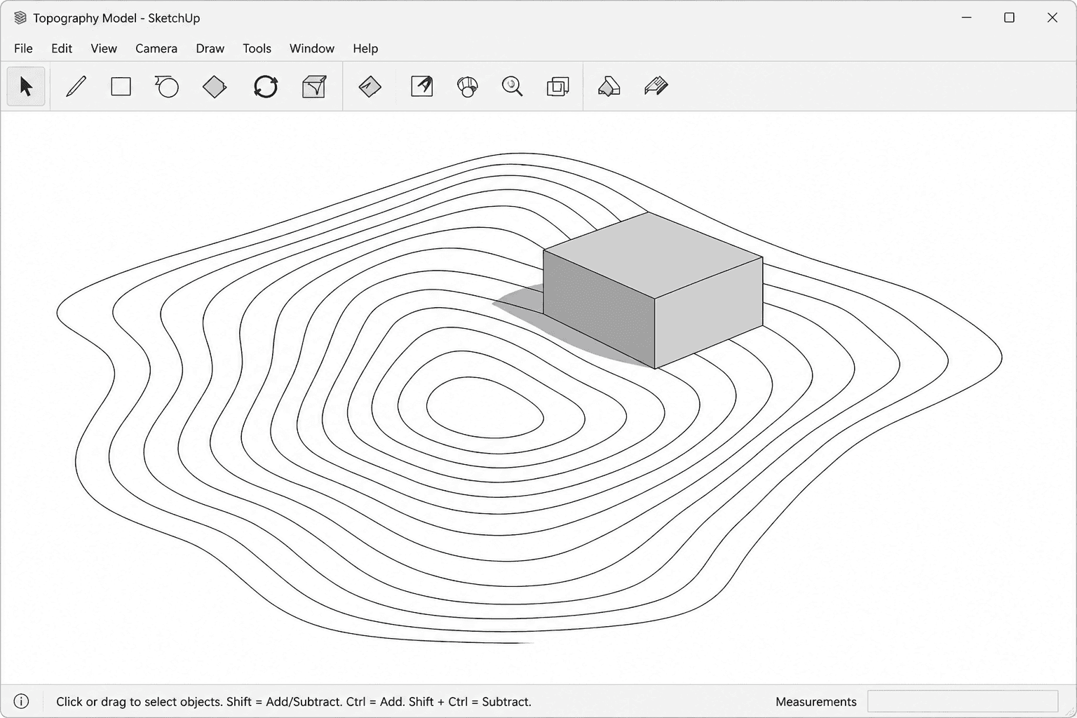 مدلسازی توپوگرافی در SketchUp با Sandbox و Terrain